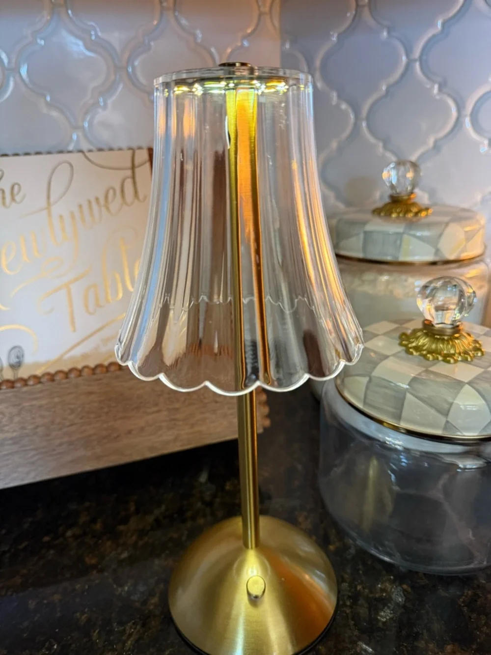 Wireless Rechargable Fluted Lamp - Picture 1 of 4